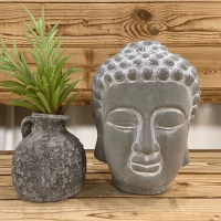 estátua buda 22cm