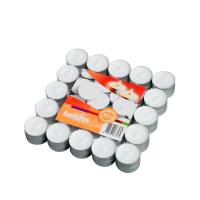 conj.50 velas brancas tealights bolsius