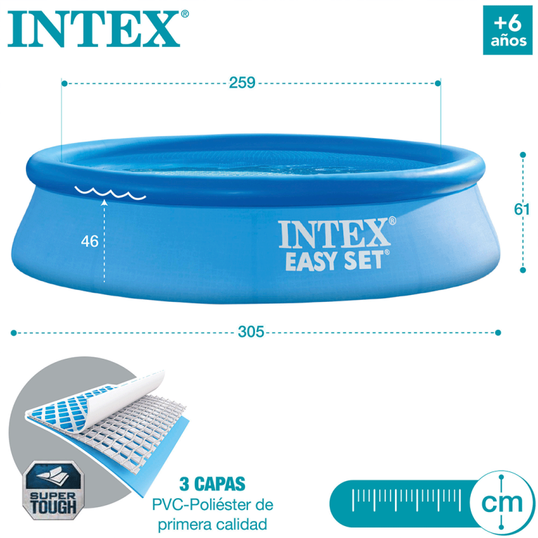 Piscina INTEX EASY SET Ø305x61cm Com Bomba - Image 3