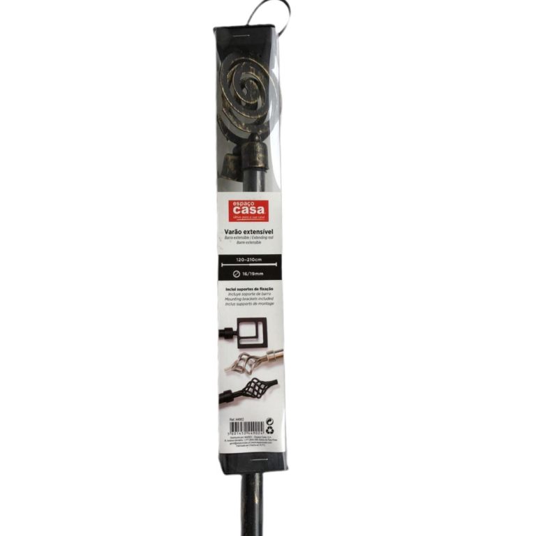 Varão Cortinado 120-210cm Preto/Ouro - Image 2