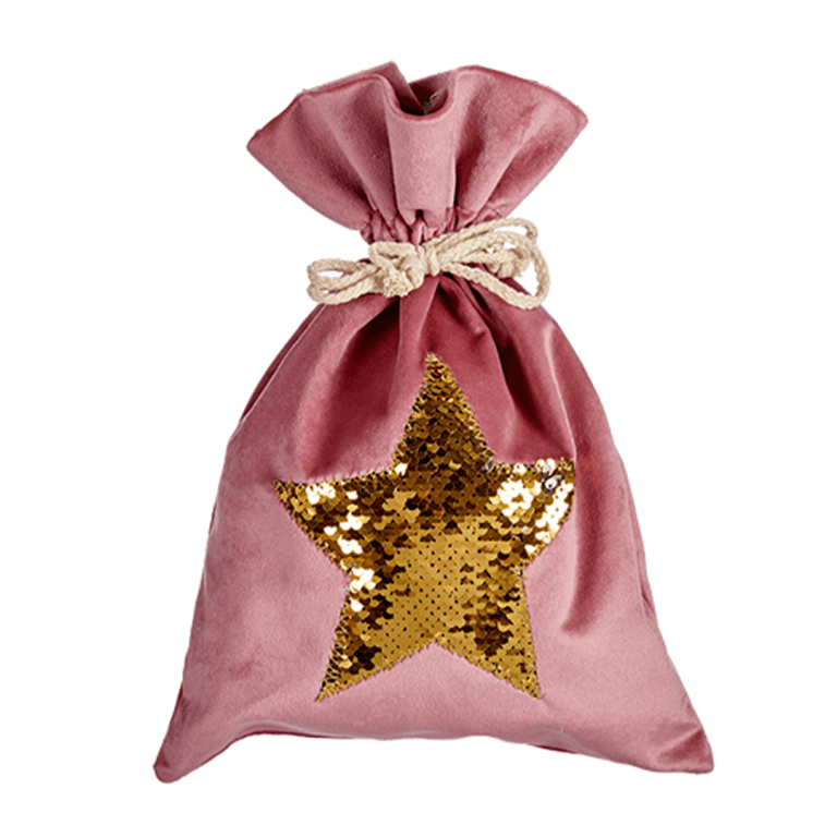 Bolsa Veludo com Estrela