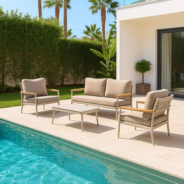 Conj. Jardim YENICE Beige 4 peças