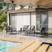 Conj. Jardim YENICE Grey 4 peças